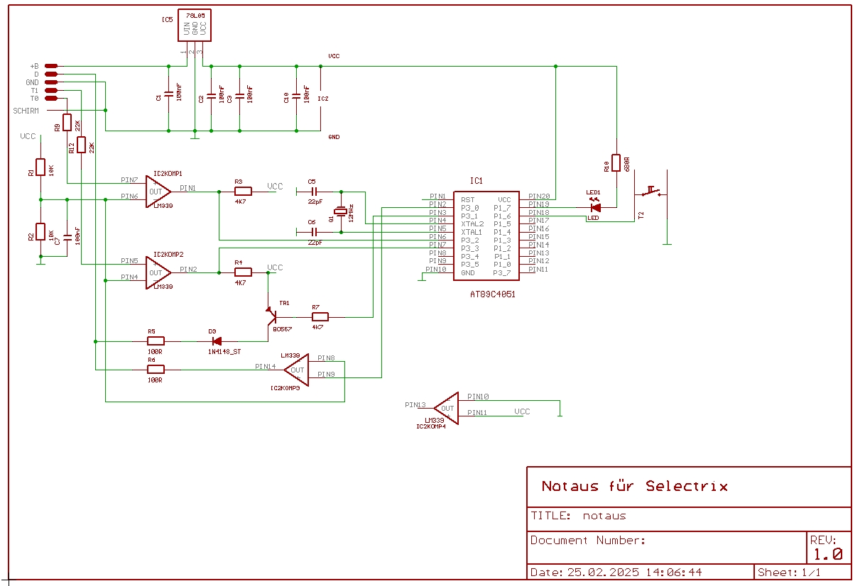 Schaltplan Notausschalter